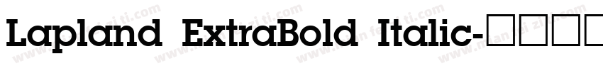 Lapland ExtraBold Italic字体转换